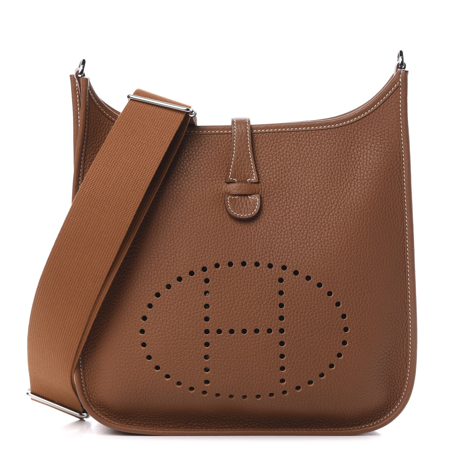 Hermes Taurillon Clemence Evelyne III PM Gold 1 of 11