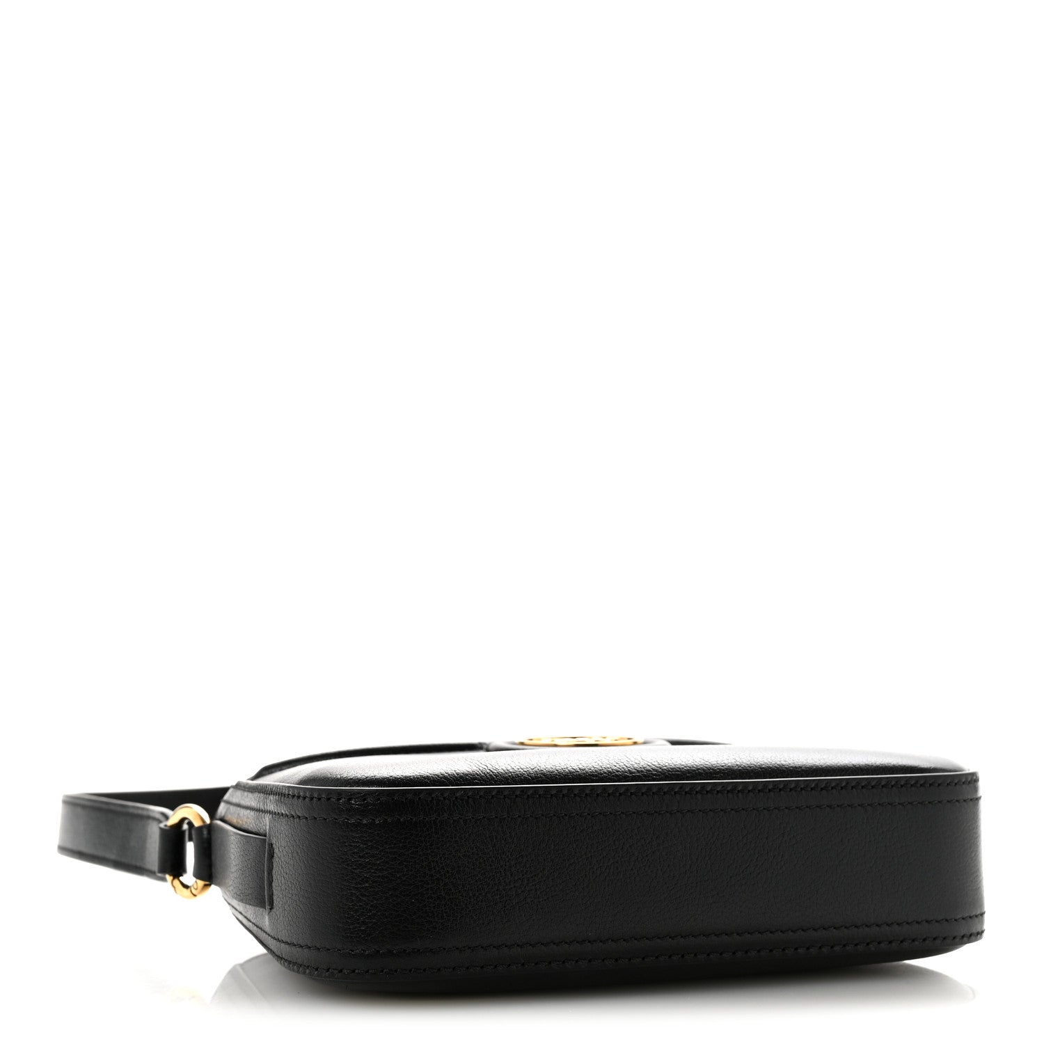 Chloe Calfskin Horse Medal Shoulder Bag Black 4 of 10