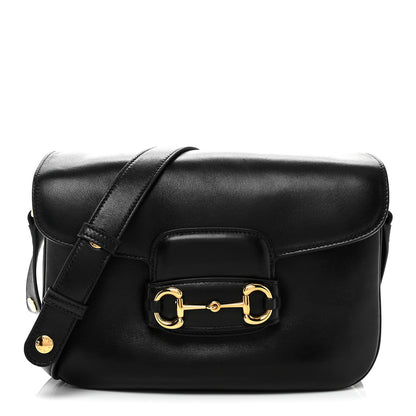 Gucci Calfskin Horsebit 1955 Aura Small Shoulder Bag Black 1 of 10