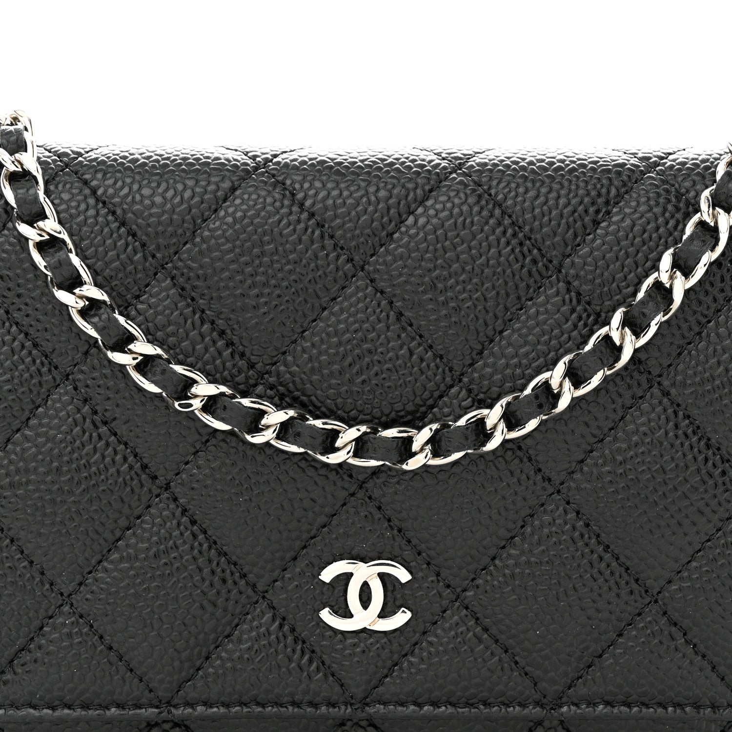 Chanel Caviar Quilted Wallet on Chain WOC Black 8 of 11