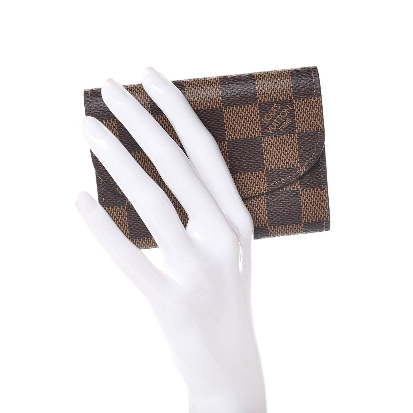 Damier Ebene Rosalie Coin Purse Rose Ballerine