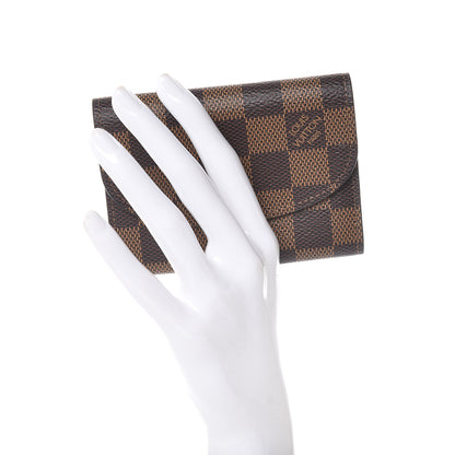 Louis Vuitton Damier Ebene Rosalie Coin Purse Rose Ballerine 2 of 8