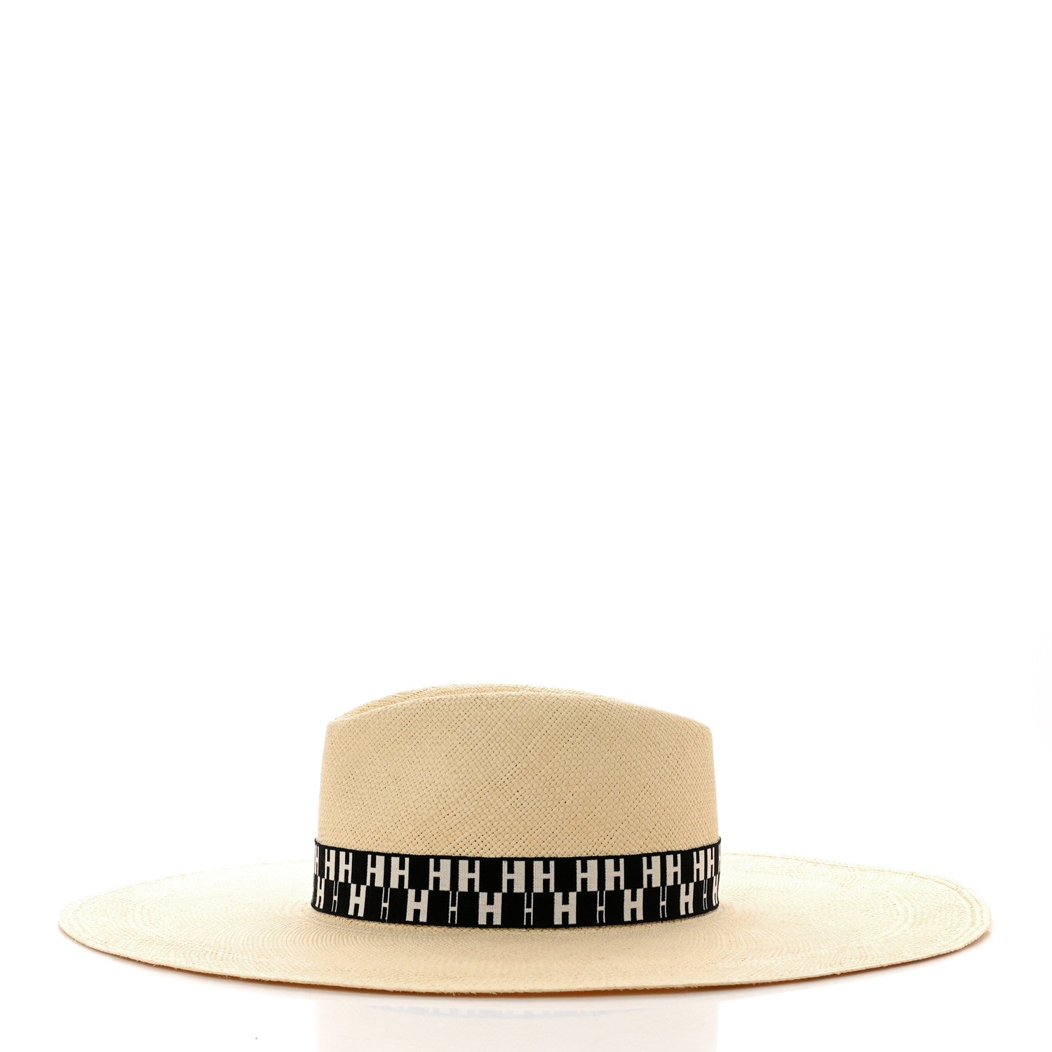 Hermes Straw Arizona Panama Brisa Hat 57 Naturel Ecru Black 6 of 9