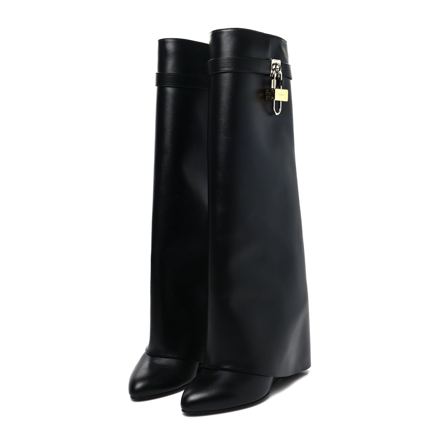 Calfskin Shark Lock Pant Boots 40.5 Black
