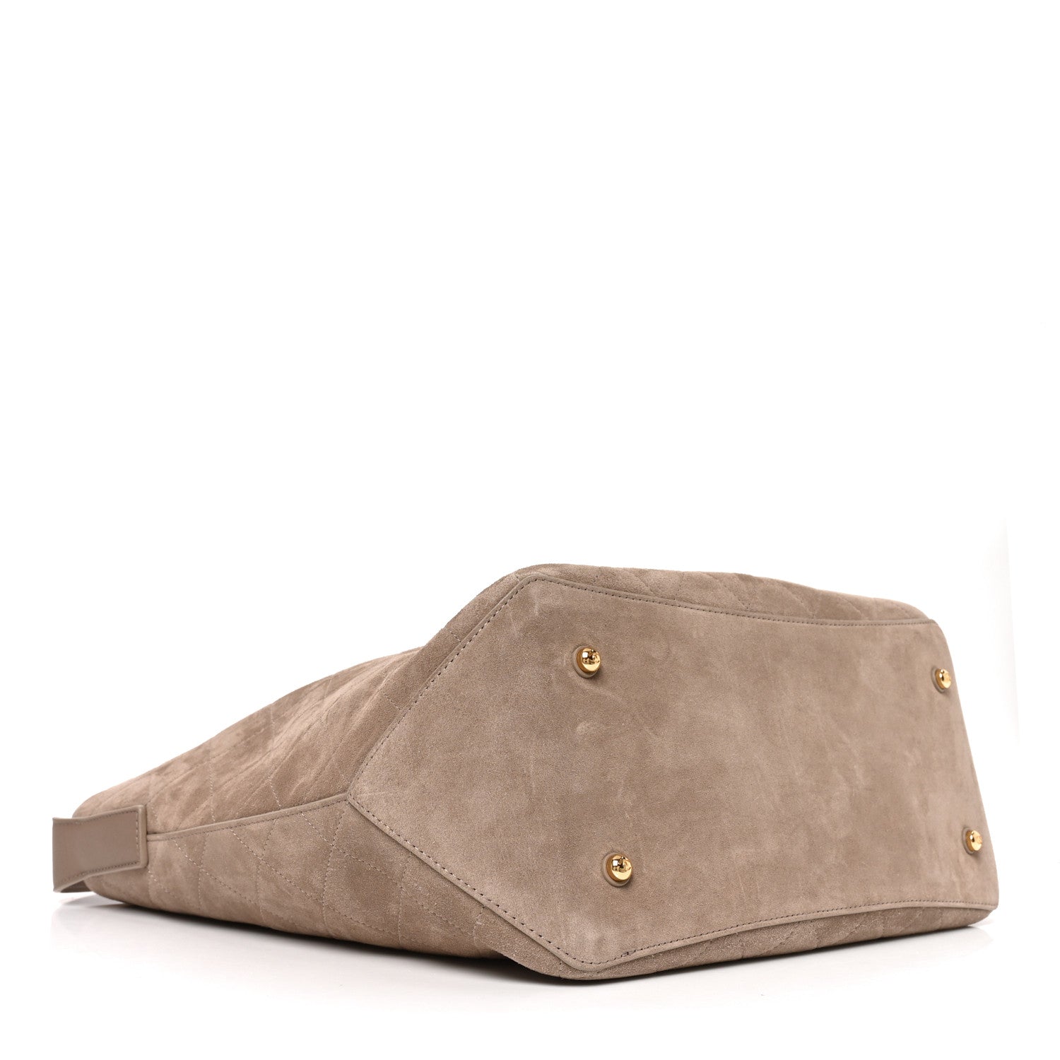 Chanel Suede CC Large Bucket Bag Grey 4 of 10
