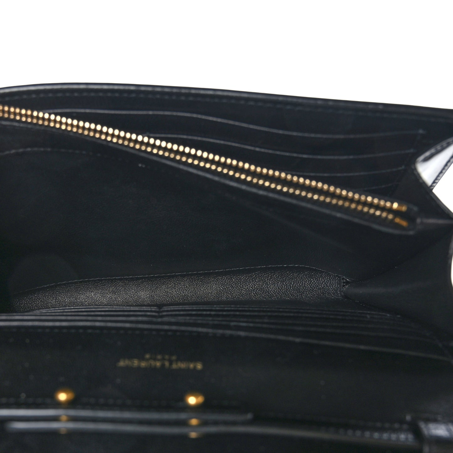 Patent Calfskin Monogram Kate Wallet On Chain Black
