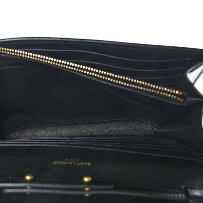 Saint Laurent Patent Calfskin Monogram Kate Wallet On Chain Black 5 of 9