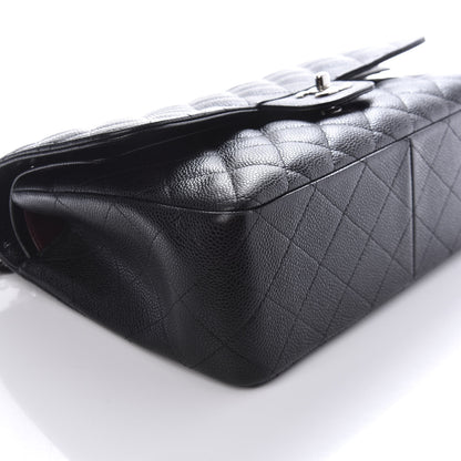Chanel Caviar Quilted Jumbo Double Flap Black 8 of 10