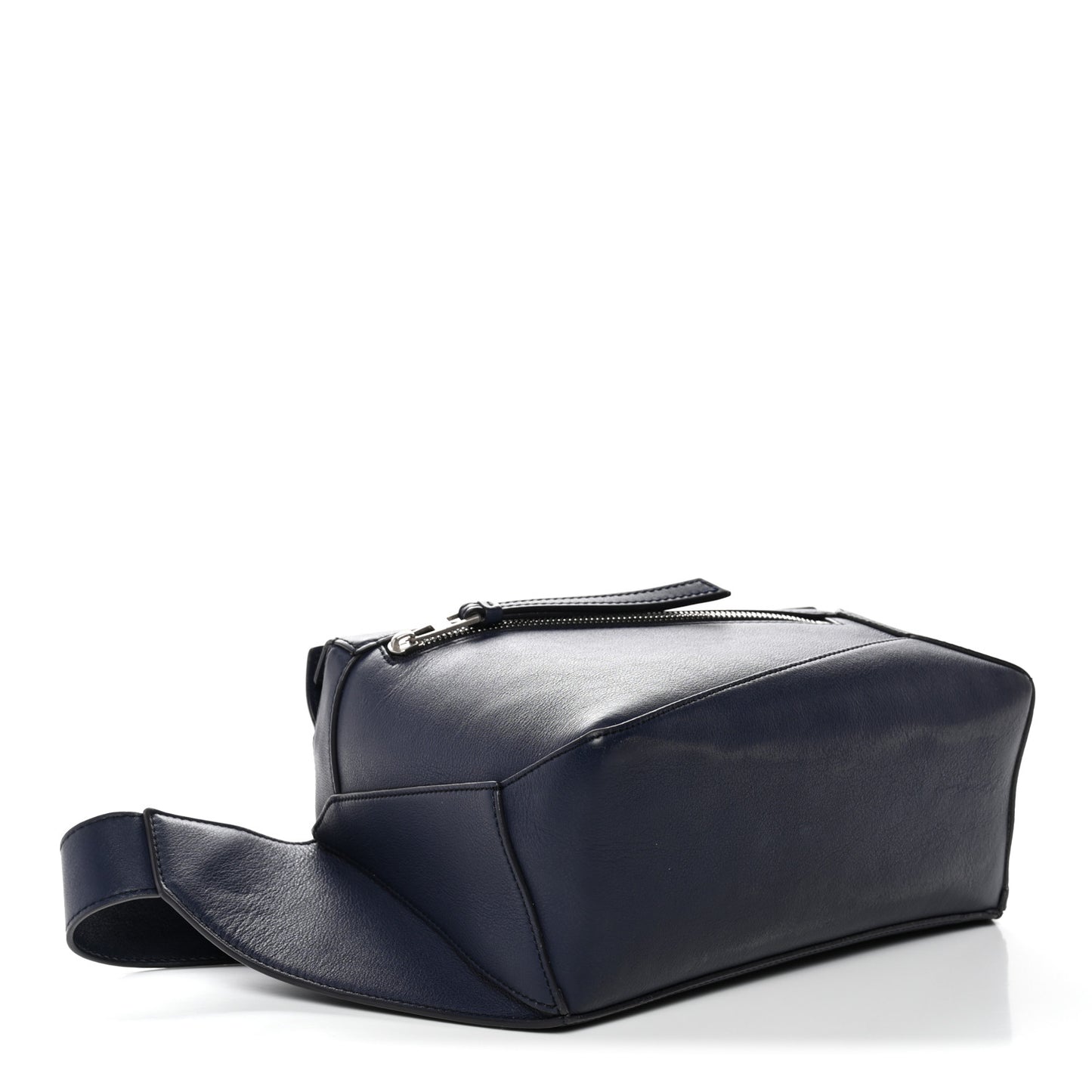 Calfskin Small Puzzle Edge Bumbag Navy Blue