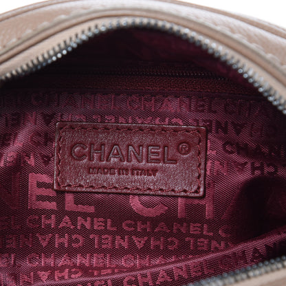 Chanel Caviar Square Stitched Bowler Tote Dark Beige 8 of 9