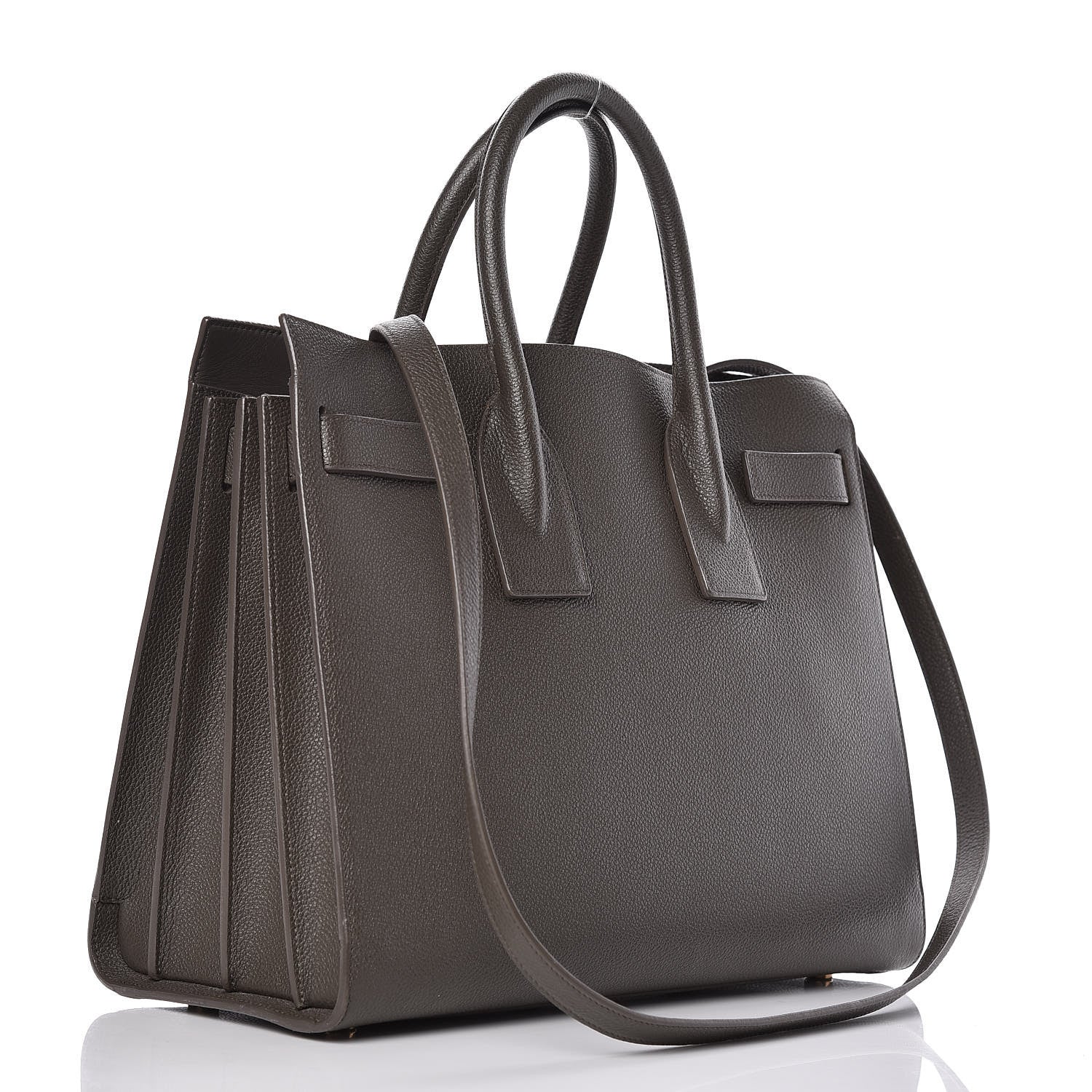 Saint Laurent Grained Calfskin Small Sac De Jour Earth 3 of 10