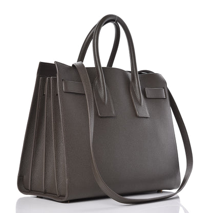 Saint Laurent Grained Calfskin Small Sac De Jour Earth 3 of 10