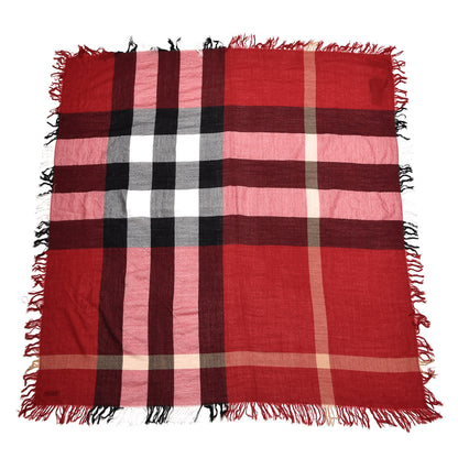 Burberry Wool Classic Check Scarf Parade Red 1 of 4