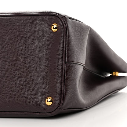 Prada Saffiano Lux Large Galleria Double Zip Tote Granato 13 of 20