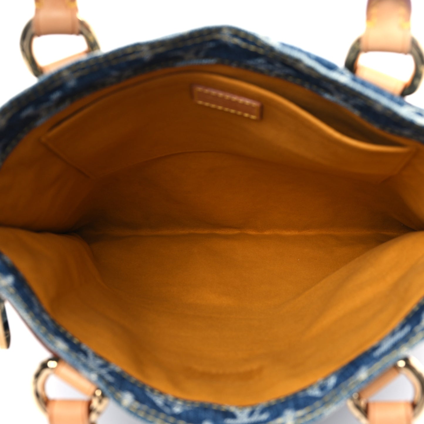 Monogram Denim Sac Plat Blue