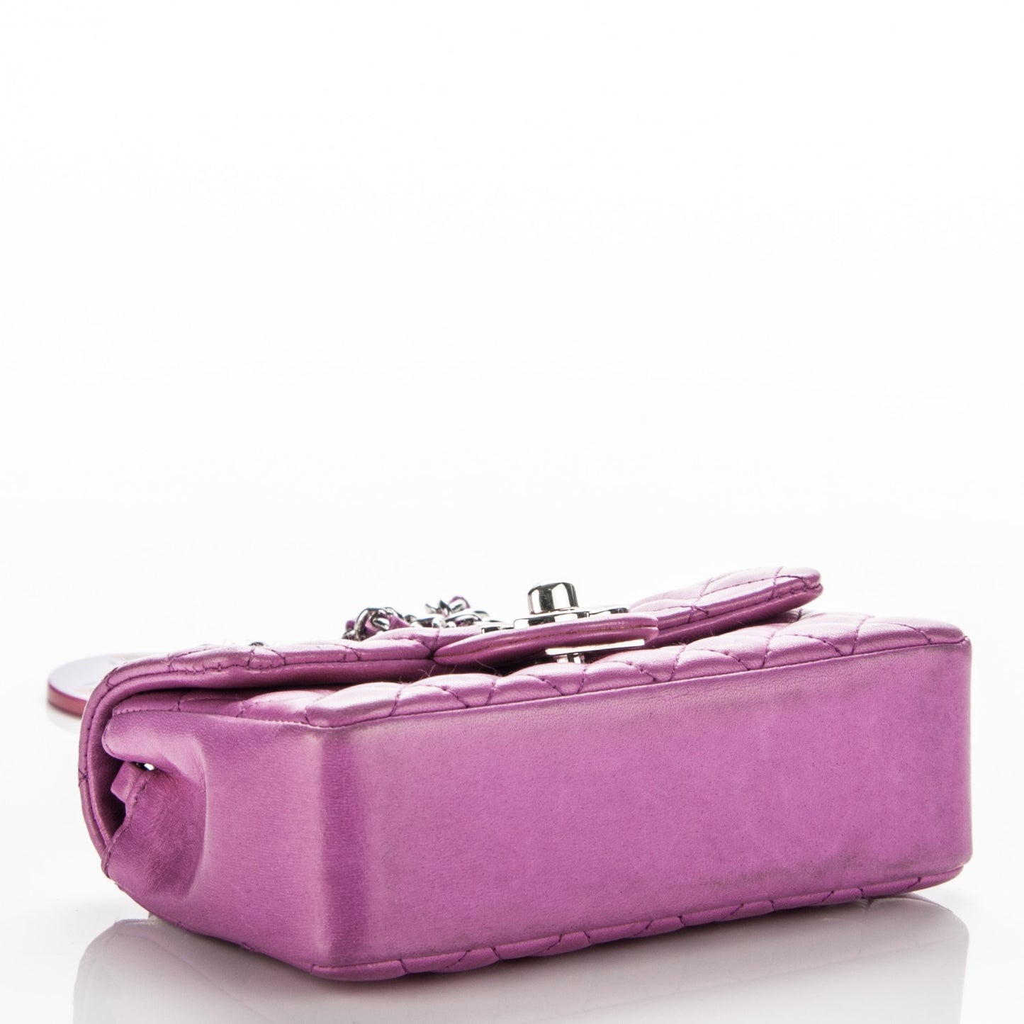 Lambskin Extra Mini Rectangular Ladybug Flap Purple