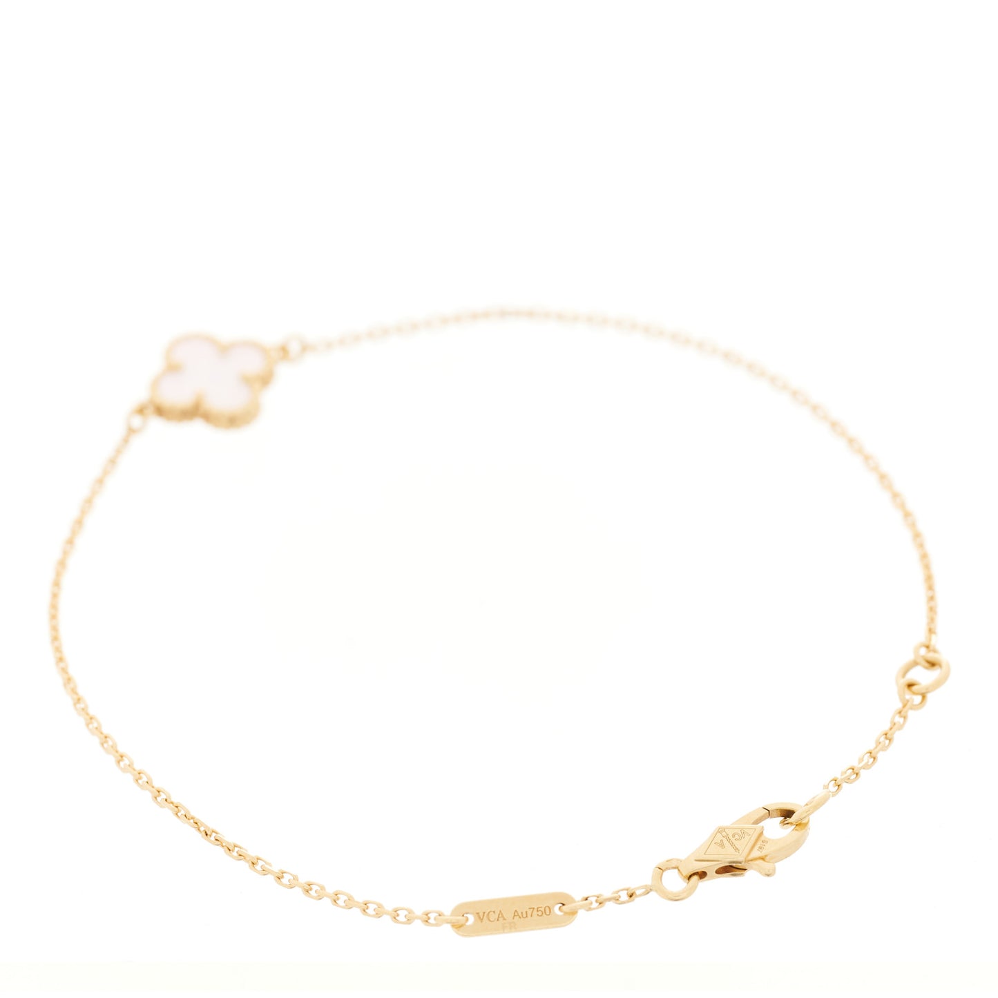 18K Yellow Gold Mother of Pearl Sweet Alhambra Bracelet