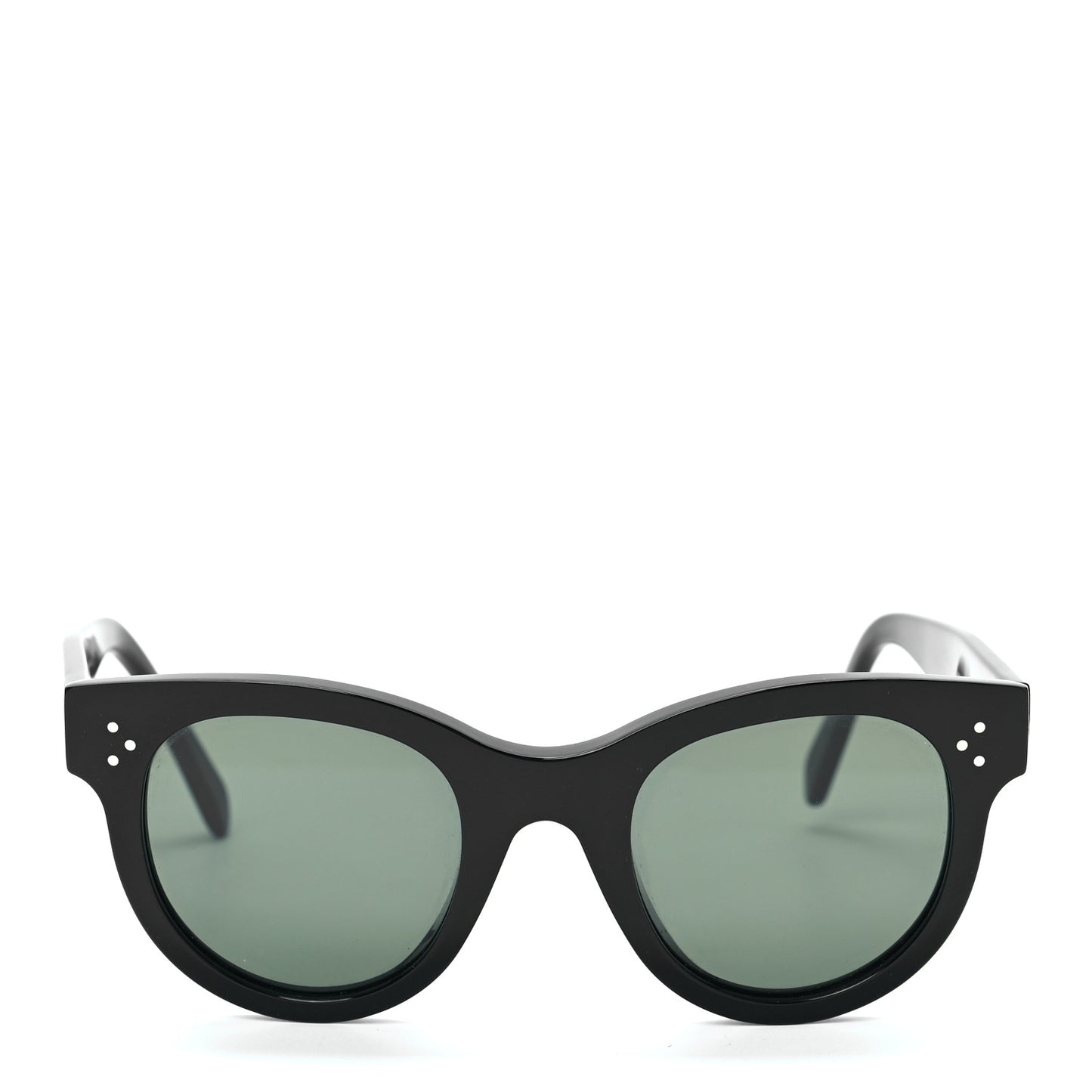 Acetate Studded Mineral Round Sunglasses CL40031N Black