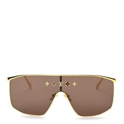 Louis Vuitton Metal LV Golden Mask Sunglasses Z1717U Gold 2 of 7