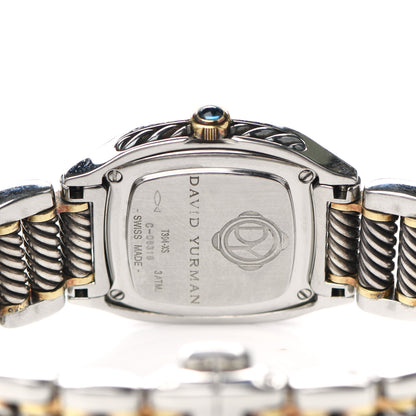 David Yurman Stainless Steel 18K Yellow Gold Diamond Bezel Mother of Pearl 25mm Thoroughbred Quartz Watch 4 of 5