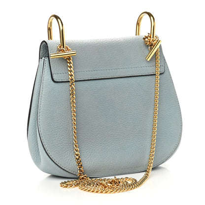 Chloe Grained Lambskin Mini Drew Shoulder Bag Cloudy Blue 3 of 8