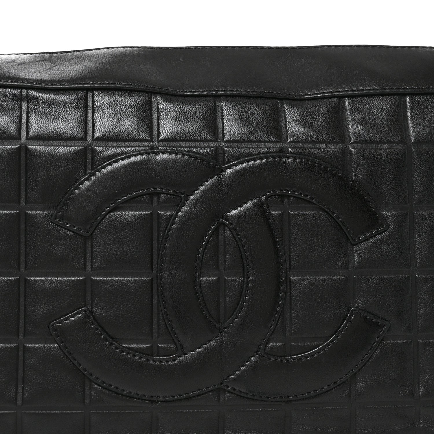 Chanel Lambskin Quilted Medium Chocolate Bar Shoulder Bag Black 7 of 9
