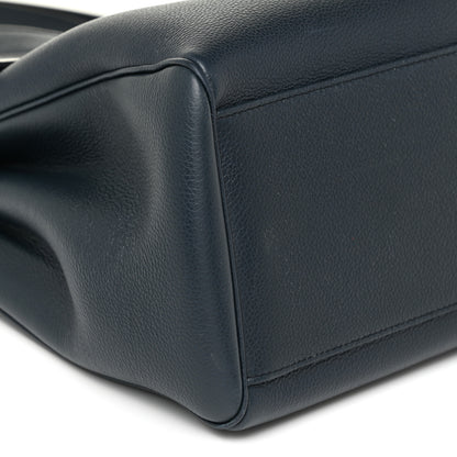Celine Supple Grained Calfskin Medium Soft 16 Bag Navy Blue 7 of 8