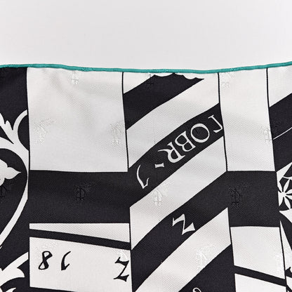 Hermes Silk Astrologie Nouvelle Tattoo Scarf 90 Black White 8 of 8