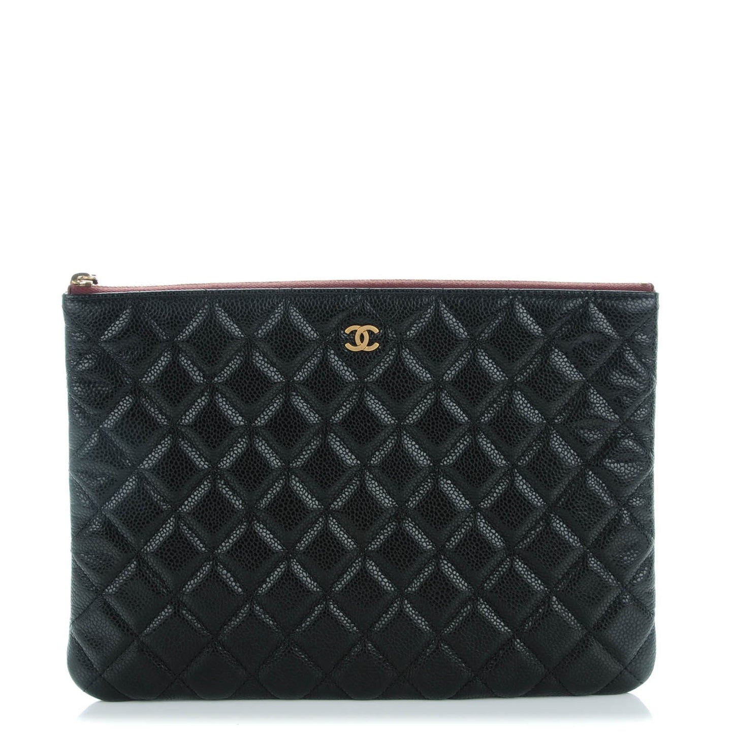 Caviar Quilted Medium Cosmetic Case Black