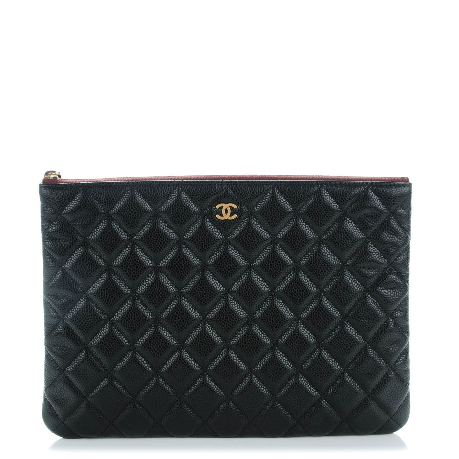 Chanel Caviar Quilted Medium Cosmetic Case Black 1 of 7