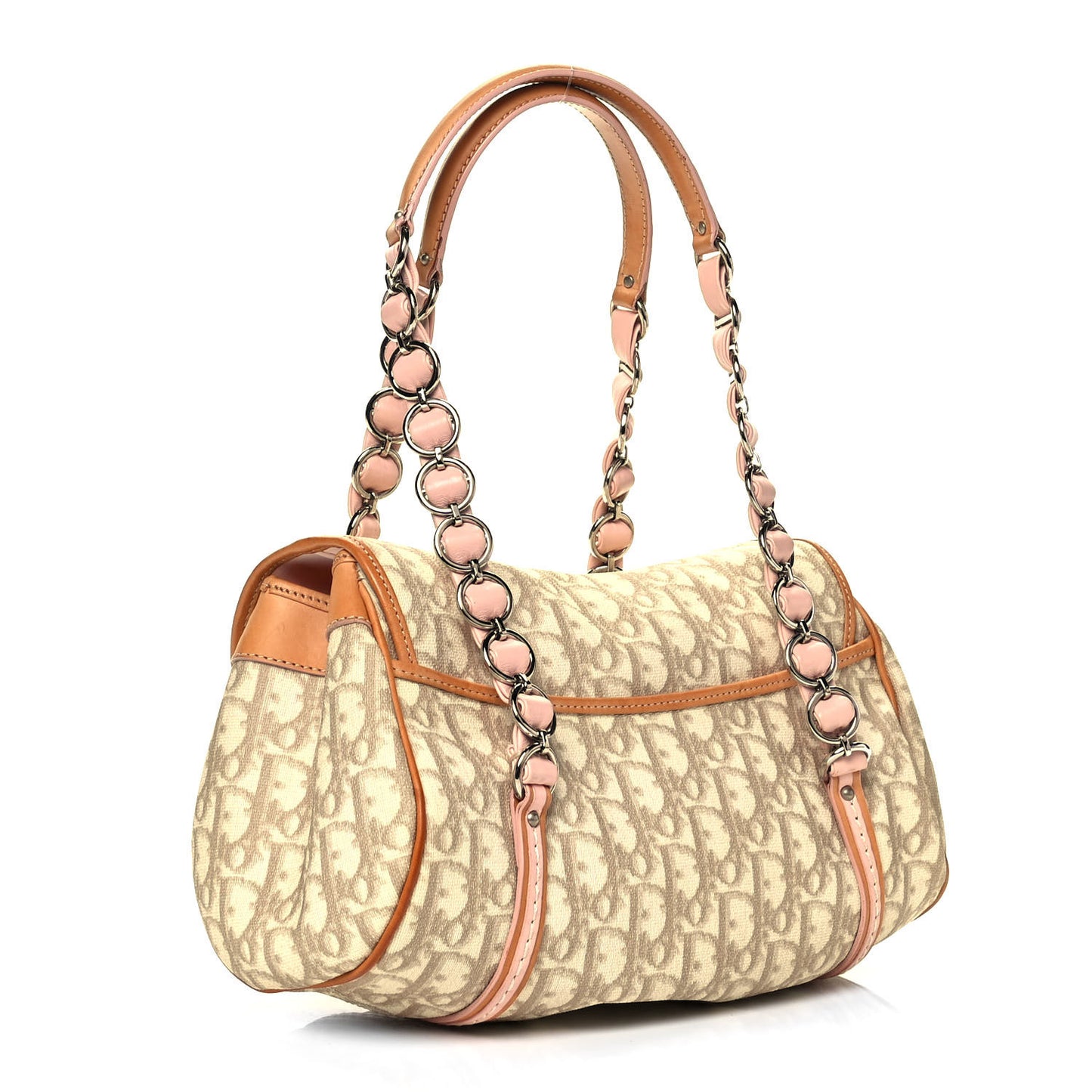 Monogram Romantique Trotter Flap Bag Beige Rose Clair