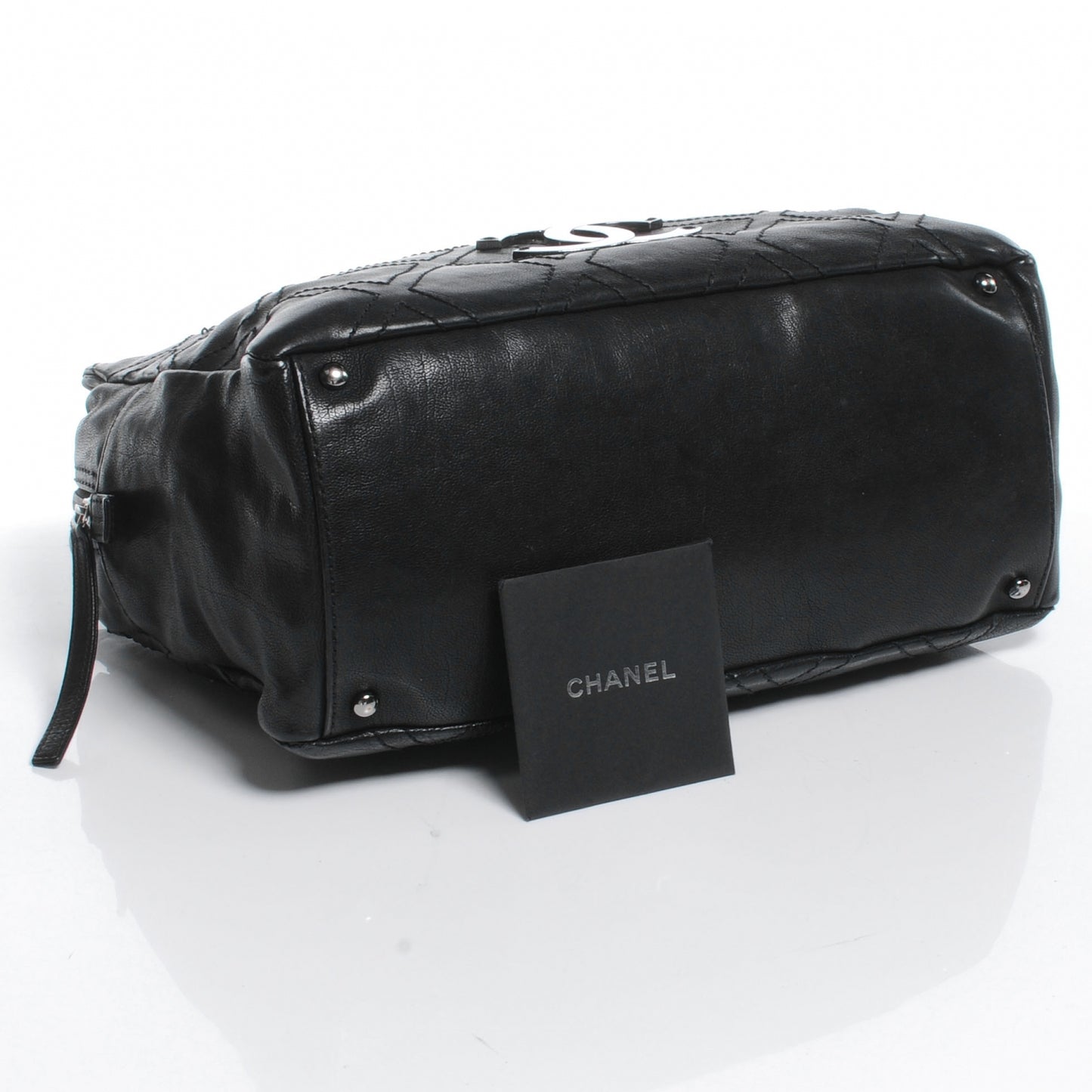 Caviar Diamond Stitch Tote Black
