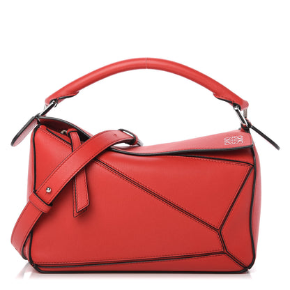 Loewe Calfskin Small Puzzle Bag Scarlet 1 of 9