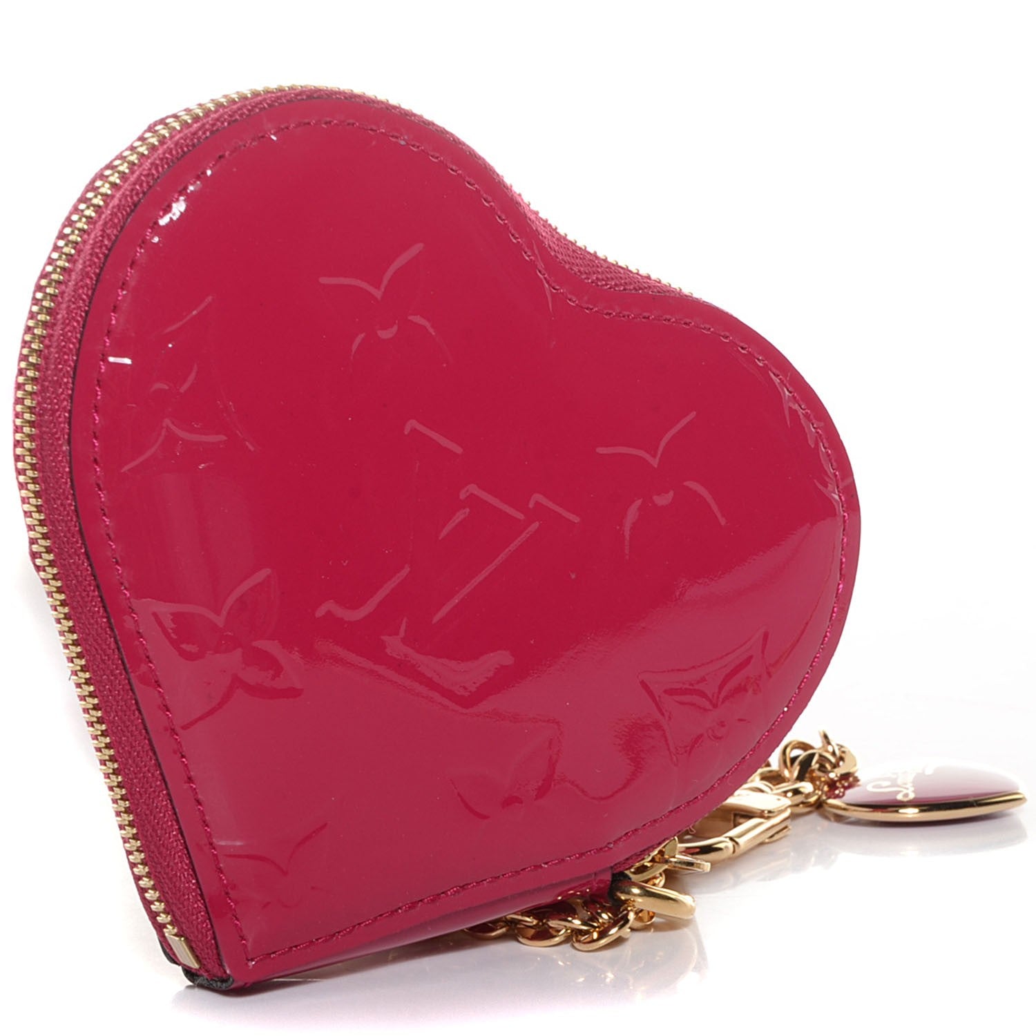 Louis Vuitton Vernis Heart Coin Purse Rose Indien 3 of 8