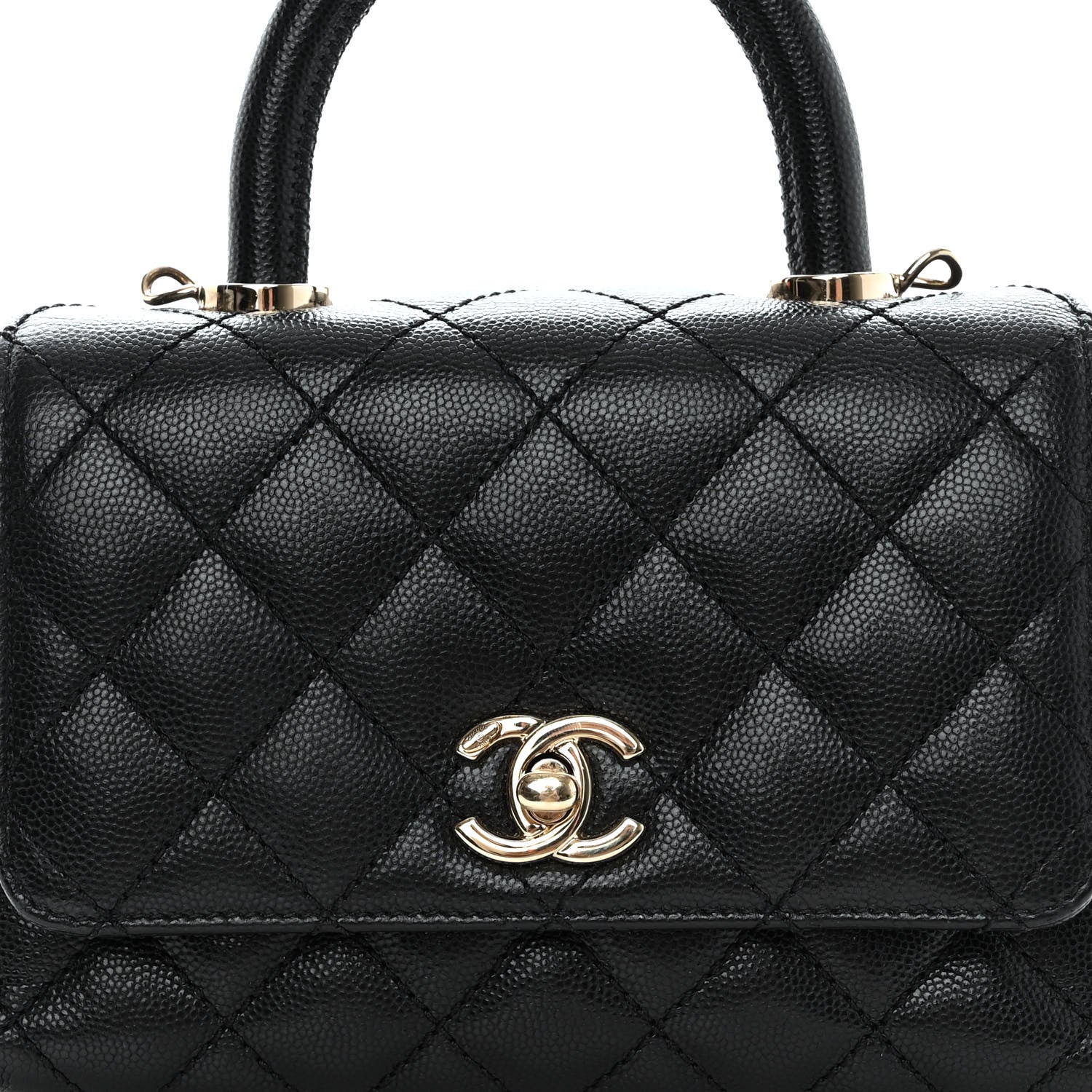Chanel Caviar Quilted Extra Mini Coco Handle Flap Black 8 of 14