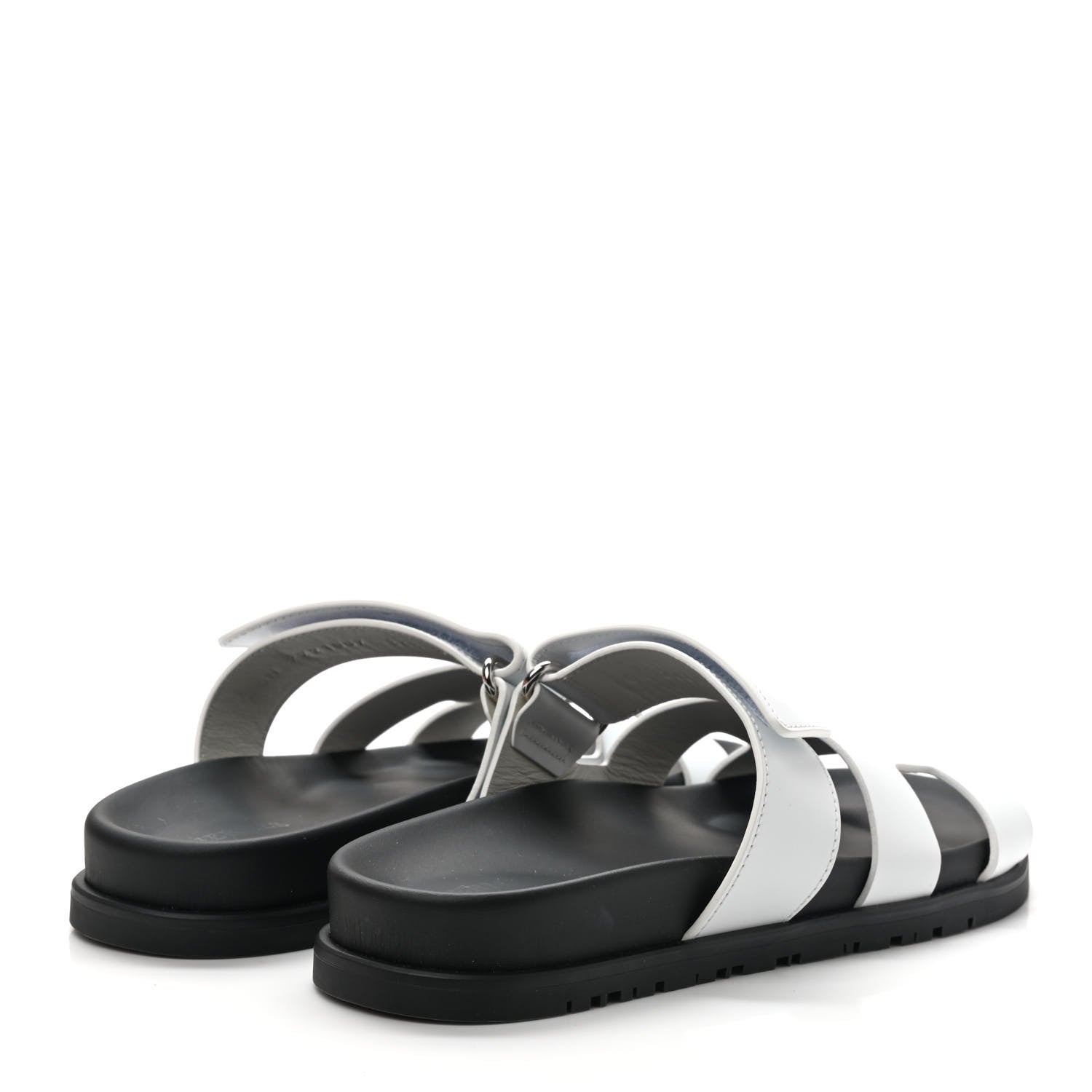 Hermes Calfskin Womens Chypre Sandals 36.5 White 4 of 9