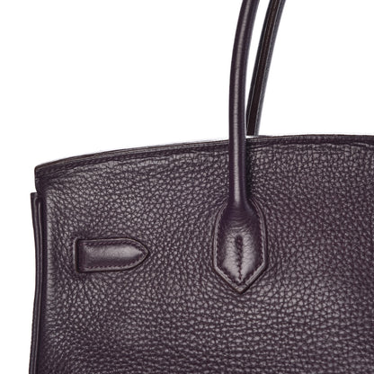 Hermes Taurillon Clemence Birkin 35 Raisin 24 of 36