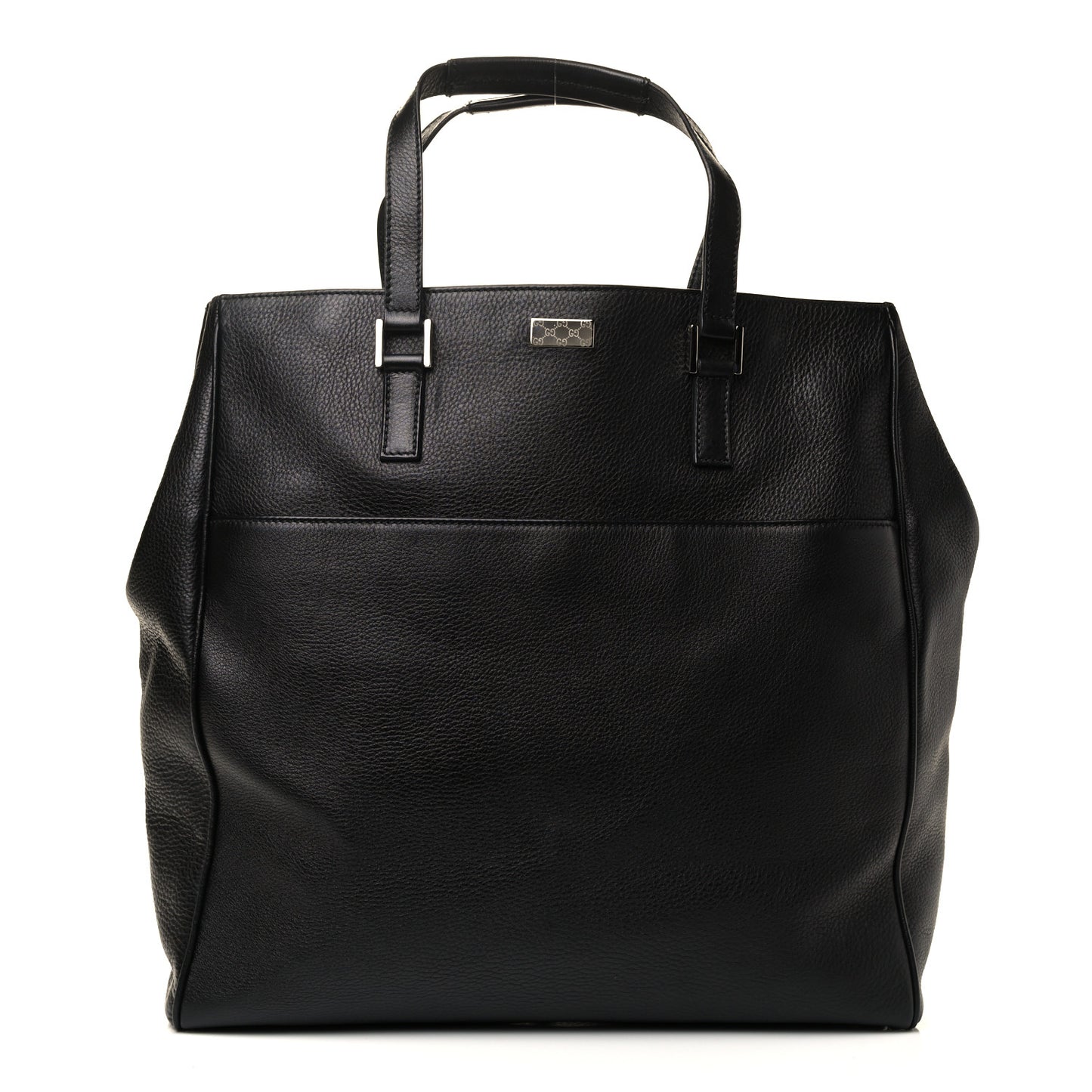 Pebbled Calfskin Large Tote Black