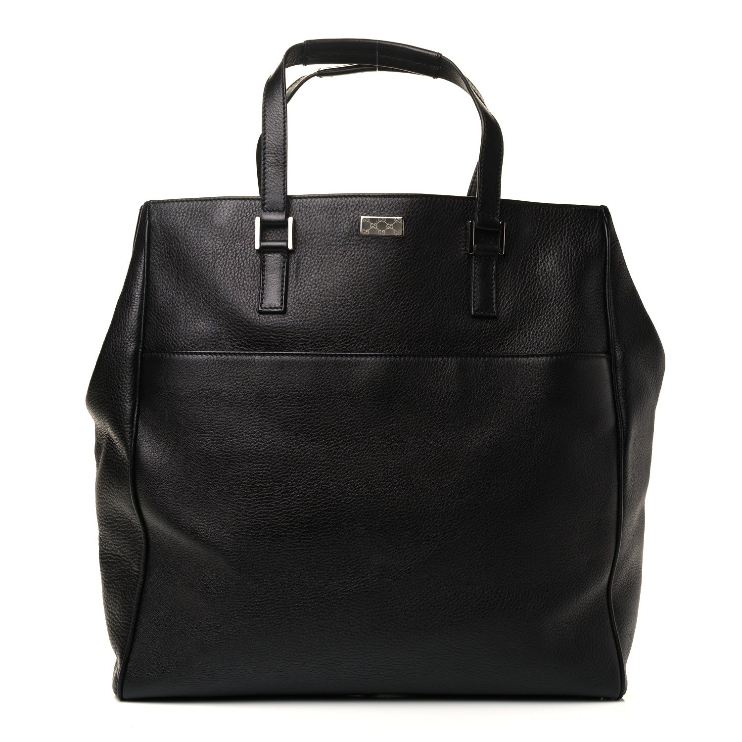 Gucci Pebbled Calfskin Large Tote Black 1 of 4