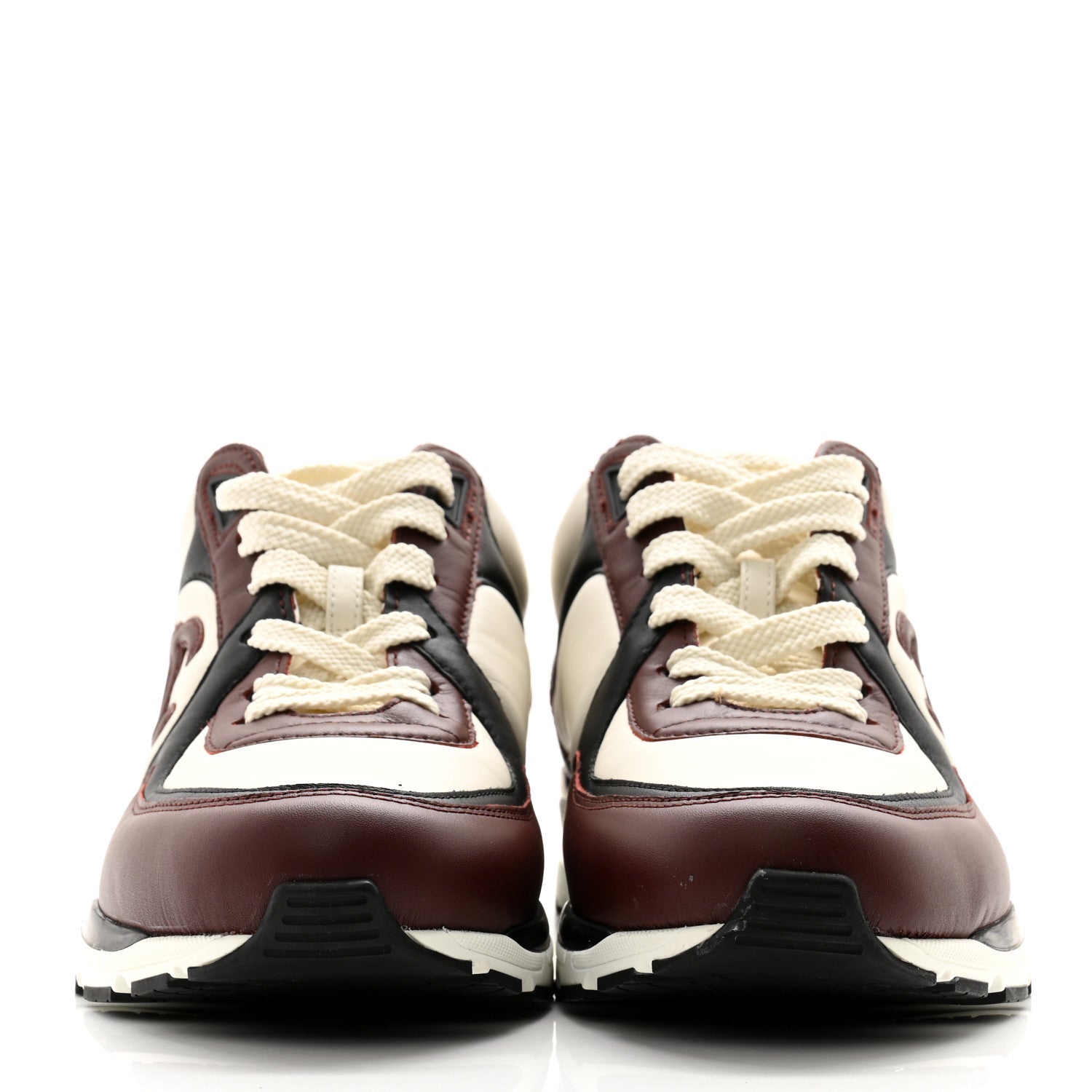 Chanel Calfskin CC Sneakers 38 Brown White Black 2 of 12