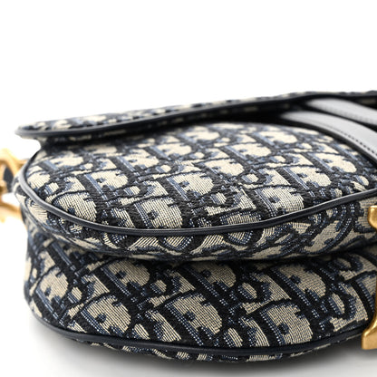 Christian Dior Oblique Saddle Bag Blue 8 of 9