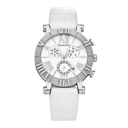 Tiffany Stainless Steel Alligator 36mm Atlas Chronograph Quartz Watch 1 of 8