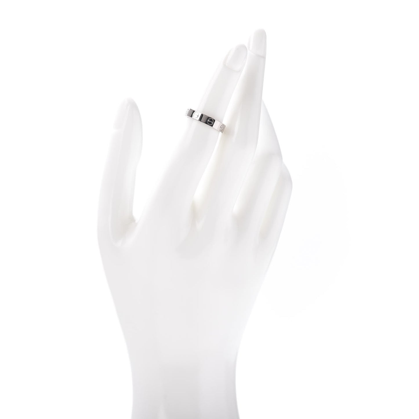 18K White Gold 3.5mm LOVE Wedding Band Ring 48 4.5