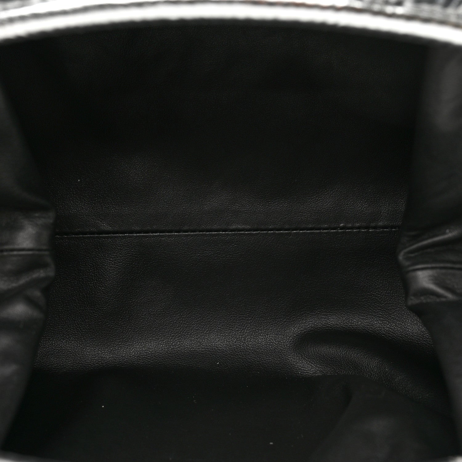 Bottega Veneta Metallic Bark Calfskin Embossed The Pouch Oversized Clutch Silver 5 of 9
