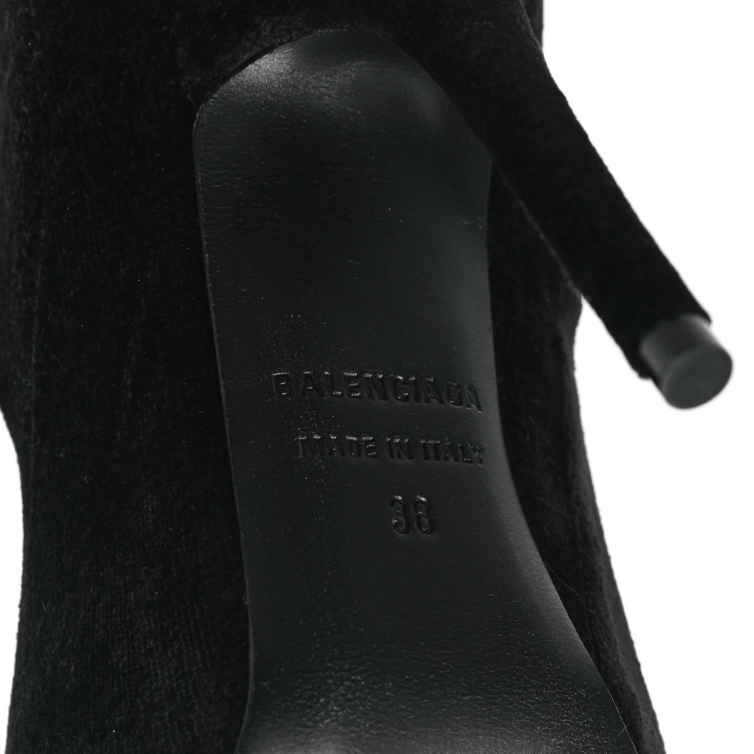 Balenciaga Velvet Spandex Extreme Pointed Toe Knife Ankle Boots 38 Black 6 of 8