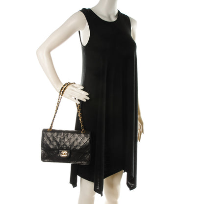 Chanel Lambskin Quilted Medium Double Flap Black 2 of 8
