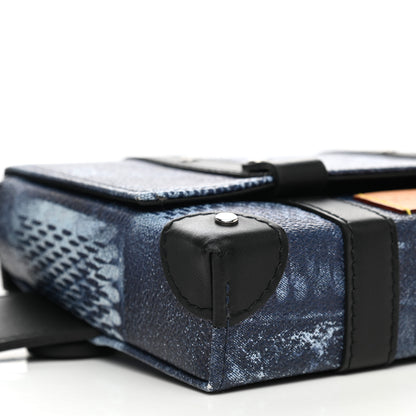 Louis Vuitton Damier Salt Slingback Trunk Black Ocean Blue 9 of 11