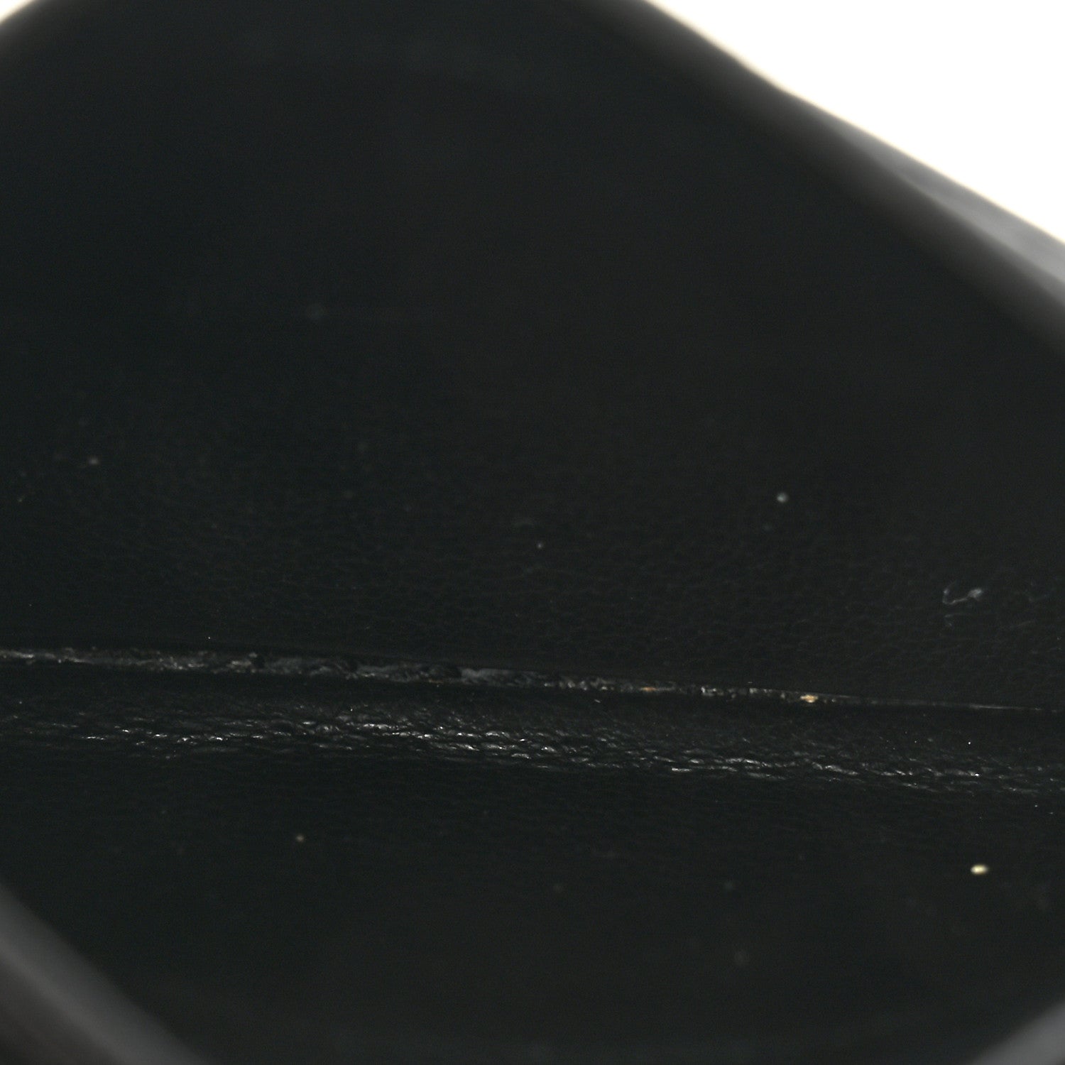 Saint Laurent Grain De Poudre Matelasse Chevron Monogram Credit Card Case Black 5 of 9