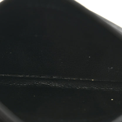 Saint Laurent Grain De Poudre Matelasse Chevron Monogram Credit Card Case Black 5 of 9