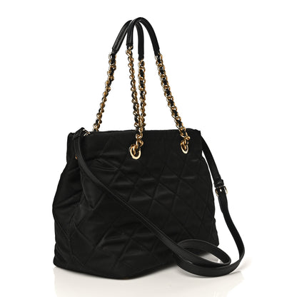Prada Tessuto Nylon Quilted Shopping Tote Black 2 of 9